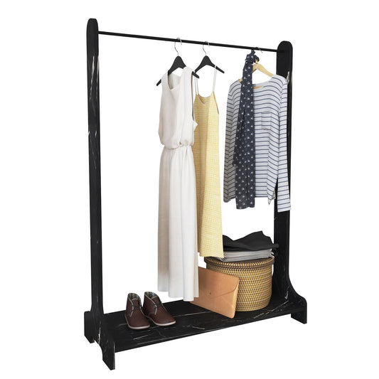 Κρεμάστρα Δαπέδου ArteLibre ORATILE Μαύρο Μοριοσανίδα/Μέταλλο 89x35x128cm - Hippiehome.gr