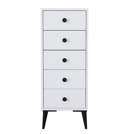 Συρταριέρα ArteLibre AMARI Λευκό Μοριοσανίδα 43x43x114cm - Hippiehome.gr