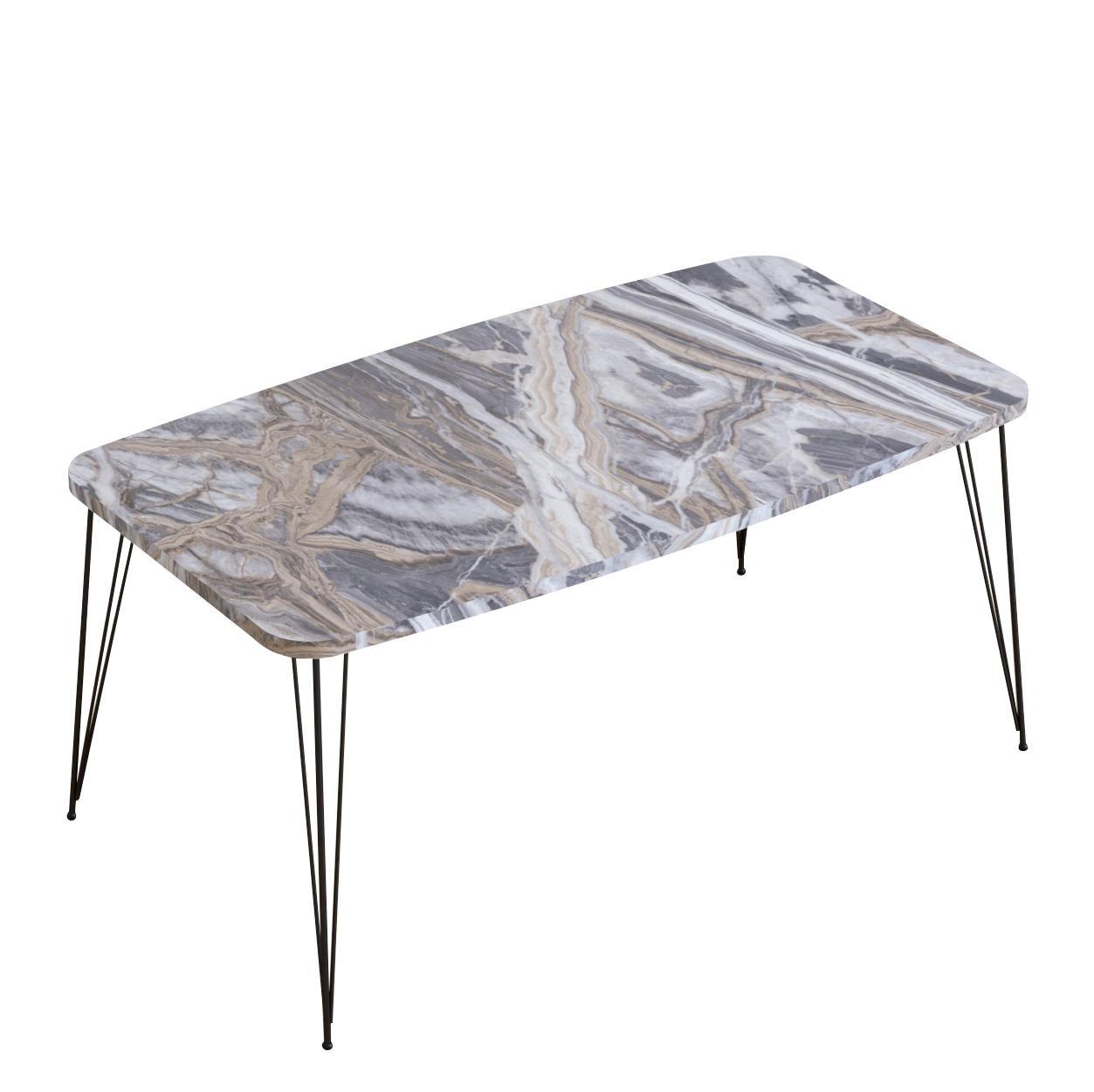 Τραπεζάκι Σαλονιού ArteLibre FEMI Γκρι Μοριοσανίδα/Μέταλλο 50x90x40cm - Hippiehome.gr