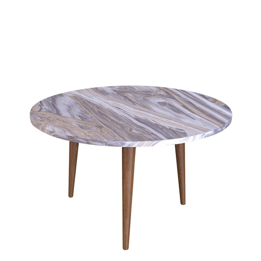 Τραπεζάκι Σαλονιού ArteLibre ASHBY Γκρι/Όψη Μαρμάρου Μοριοσανίδα/Ξύλο 40x73x73cm - Hippiehome.gr