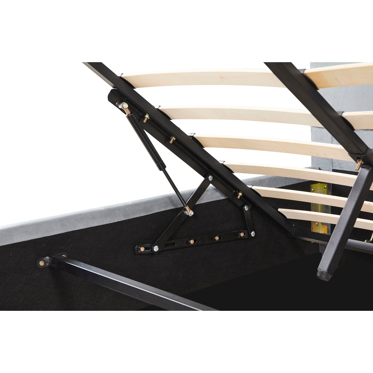 Κρεβάτι Μονό ArteLibre CLOUDREST Γκρι Ύφασμα 214x127.5x109cm (Στρώμα 120x200cm) - Hippiehome.gr