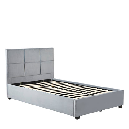 Κρεβάτι Μονό ArteLibre CLOUDREST Γκρι Ύφασμα 214x127.5x109cm (Στρώμα 120x200cm) - Hippiehome.gr