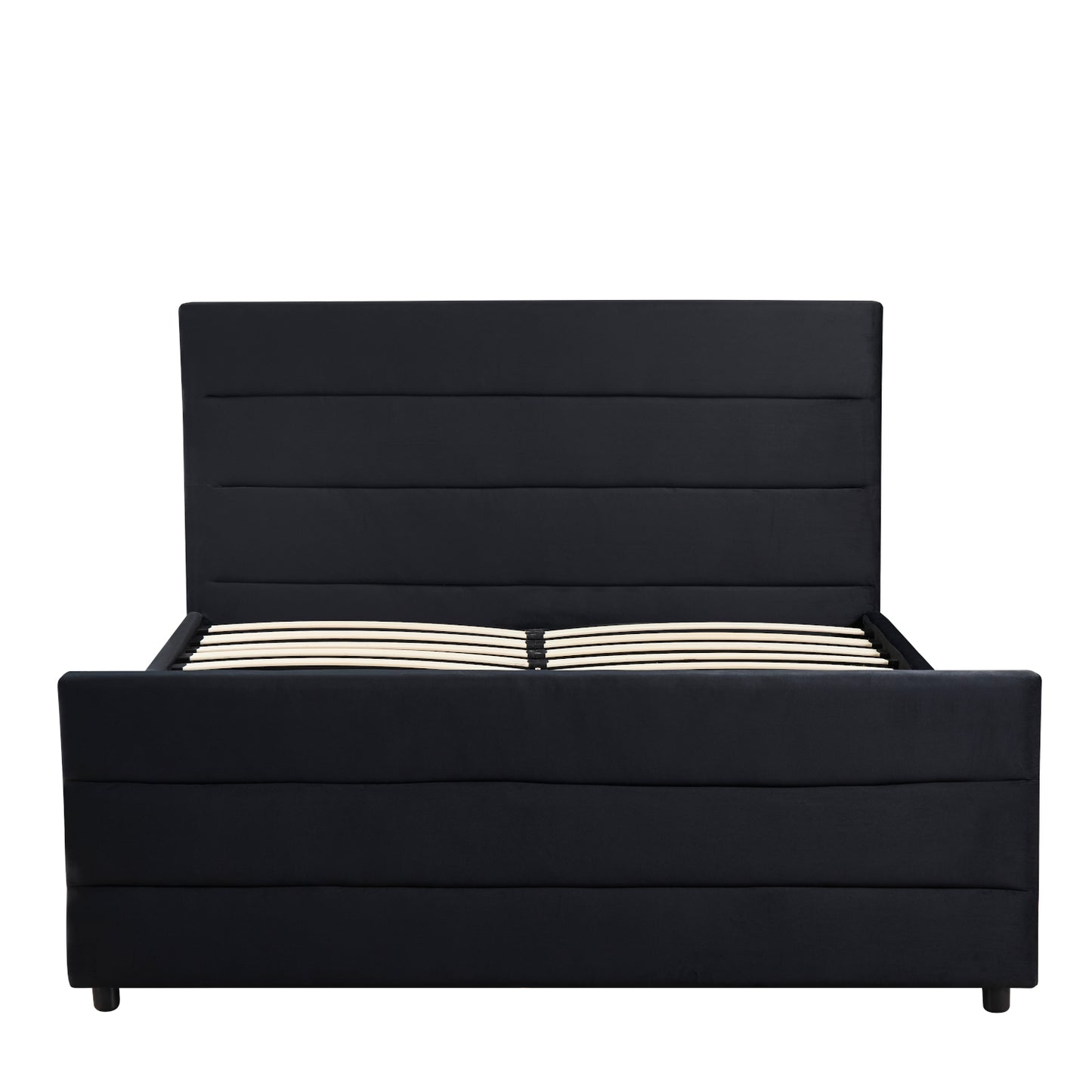 Κρεβάτι Διπλό ArteLibre SLEEPSUIT Μαύρο Ύφασμα 218x172x118cm (Στρώμα 160x200cm) - Hippiehome.gr