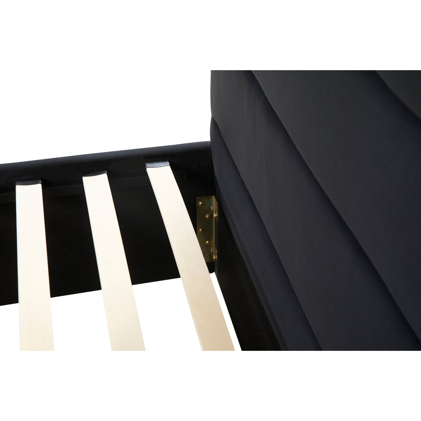 Κρεβάτι Διπλό ArteLibre SLEEPSUIT Μαύρο Ύφασμα 218x172x118cm (Στρώμα 160x200cm) - Hippiehome.gr