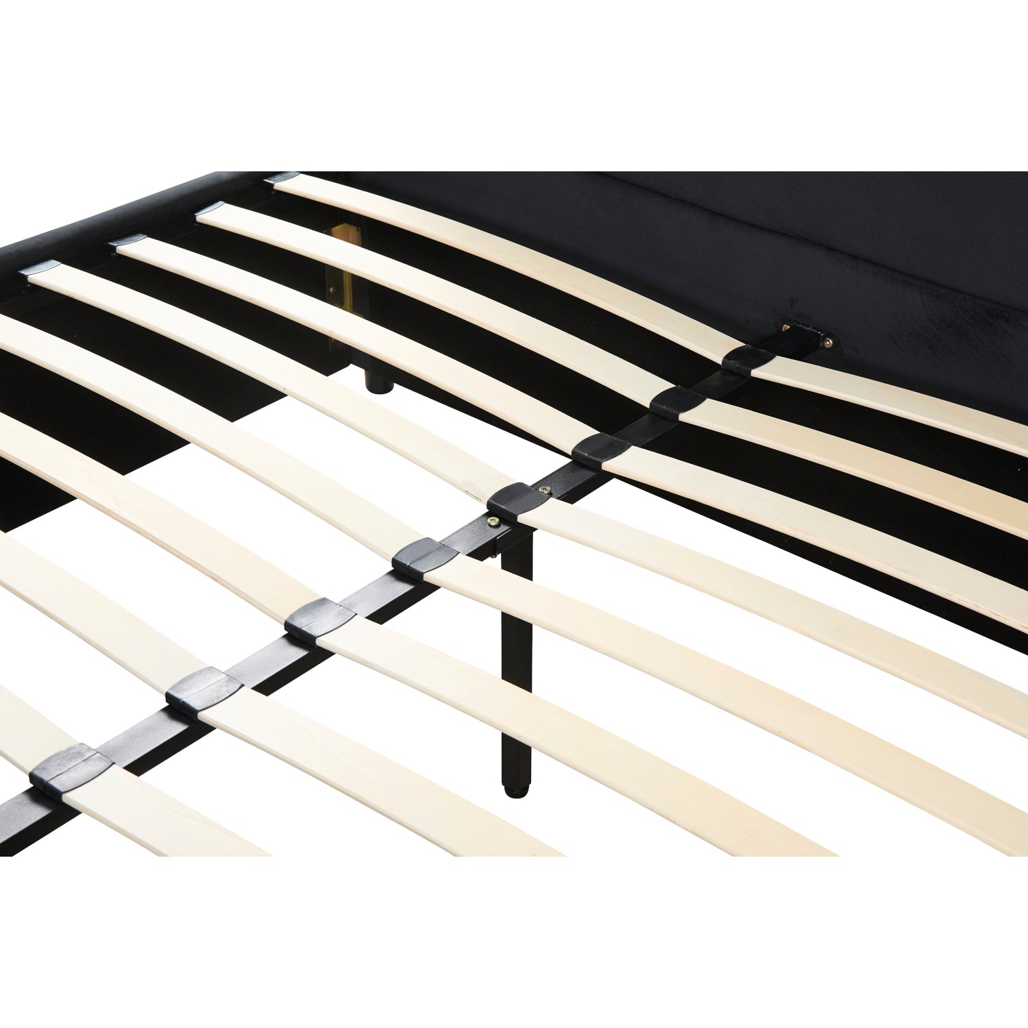 Κρεβάτι Διπλό ArteLibre SLEEPSUIT Μαύρο Ύφασμα 218x172x118cm (Στρώμα 160x200cm) - Hippiehome.gr