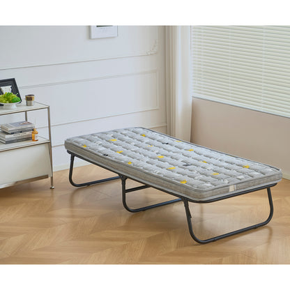 Κρεβάτι Σπαστό ArteLibre FLEXREST Με Στρώμα Πάχους 12cm Μαύρο Μέταλλο 180x80x33cm - Hippiehome.gr