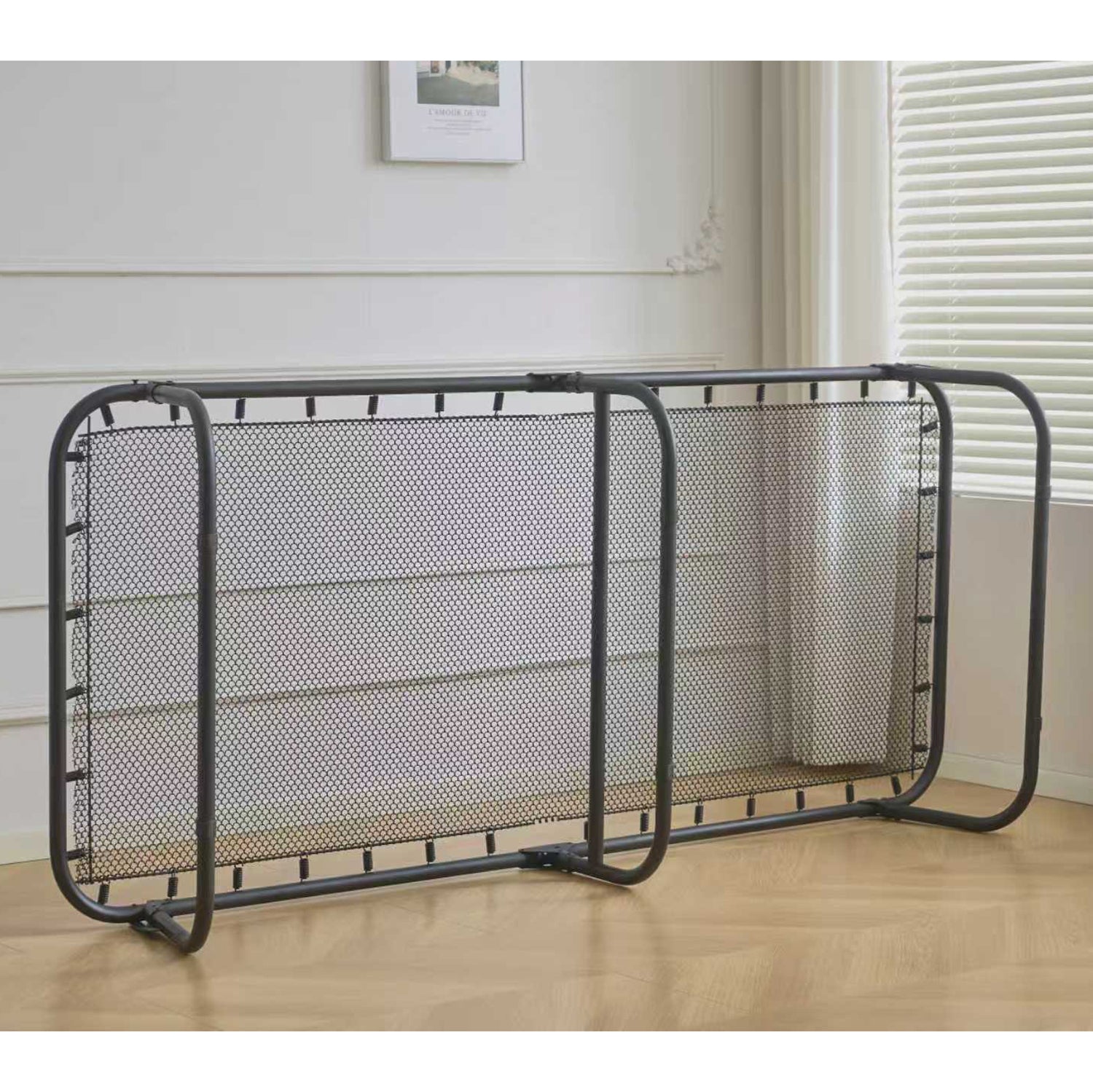 Κρεβάτι Σπαστό ArteLibre FLEXREST Με Στρώμα Πάχους 12cm Μαύρο Μέταλλο 180x80x33cm - Hippiehome.gr