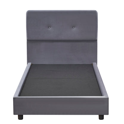 Κρεβάτι Μονό ArteLibre TAMAHAWK Γκρι Ύφασμα Για Στρώμα 90x200cm - Hippiehome.gr