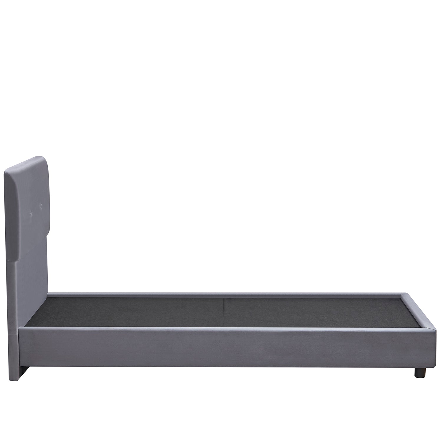 Κρεβάτι Μονό ArteLibre TAMAHAWK Γκρι Ύφασμα Για Στρώμα 90x200cm - Hippiehome.gr