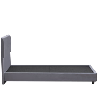 Κρεβάτι Μονό ArteLibre TAMAHAWK Γκρι Ύφασμα Για Στρώμα 90x200cm - Hippiehome.gr