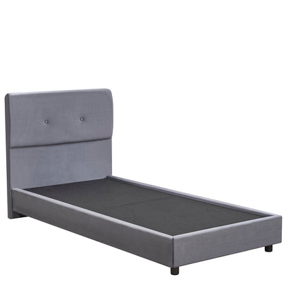 Κρεβάτι Μονό ArteLibre TAMAHAWK Γκρι Ύφασμα Για Στρώμα 90x200cm - Hippiehome.gr