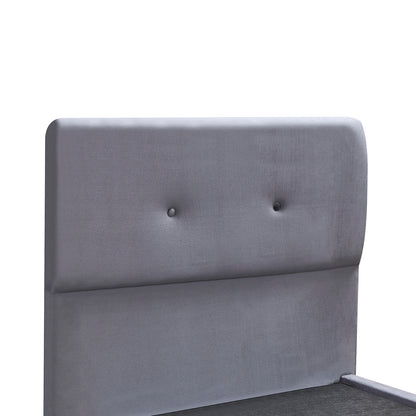 Κρεβάτι Μονό ArteLibre TAMAHAWK Γκρι Ύφασμα Για Στρώμα 90x200cm - Hippiehome.gr