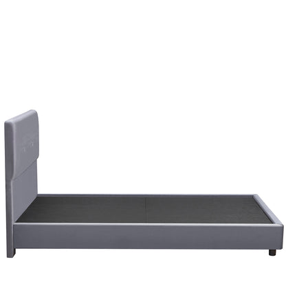 Κρεβάτι Ημίδιπλο ArteLibre TAMAHAWK Γκρι Ύφασμα Για Στρώμα 120x200cm - Hippiehome.gr