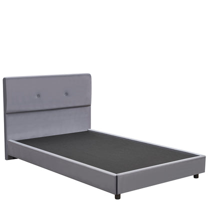 Κρεβάτι Ημίδιπλο ArteLibre TAMAHAWK Γκρι Ύφασμα Για Στρώμα 120x200cm - Hippiehome.gr