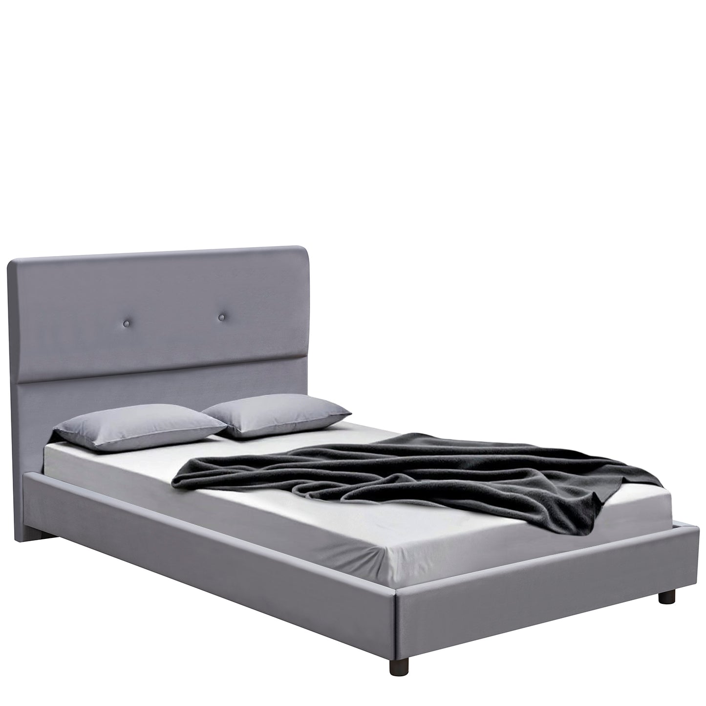 Κρεβάτι Ημίδιπλο ArteLibre TAMAHAWK Γκρι Ύφασμα Για Στρώμα 120x200cm - Hippiehome.gr