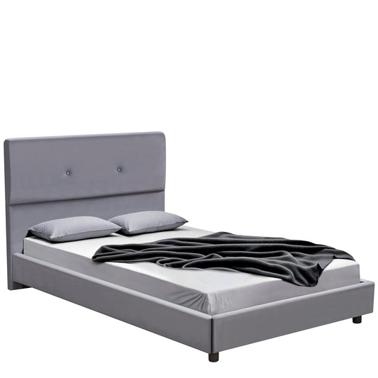 Κρεβάτι Ημίδιπλο ArteLibre TAMAHAWK Γκρι Ύφασμα Για Στρώμα 120x200cm - Hippiehome.gr