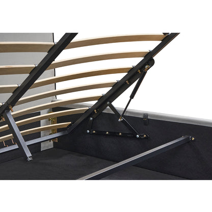 Κρεβάτι Υπέρδιπλο ArteLibre WICHITA Γκρι Ύφασμα Για Στρώμα 160x200cm - Hippiehome.gr