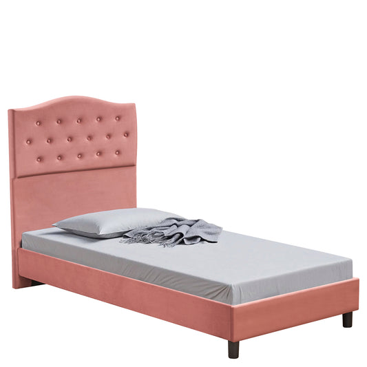 Κρεβάτι Μονό ArteLibre JUNIPER Σάπιο Μήλο Ύφασμα Για Στρώμα 90x200cm - Hippiehome.gr