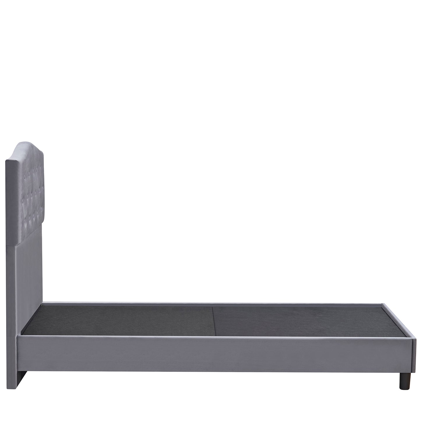 Κρεβάτι Μονό ArteLibre JUNIPER Γκρι Ύφασμα Για Στρώμα 90x200cm - Hippiehome.gr