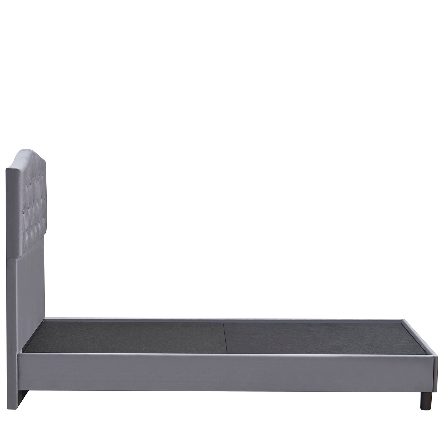 Κρεβάτι Μονό ArteLibre JUNIPER Γκρι Ύφασμα Για Στρώμα 90x200cm - Hippiehome.gr