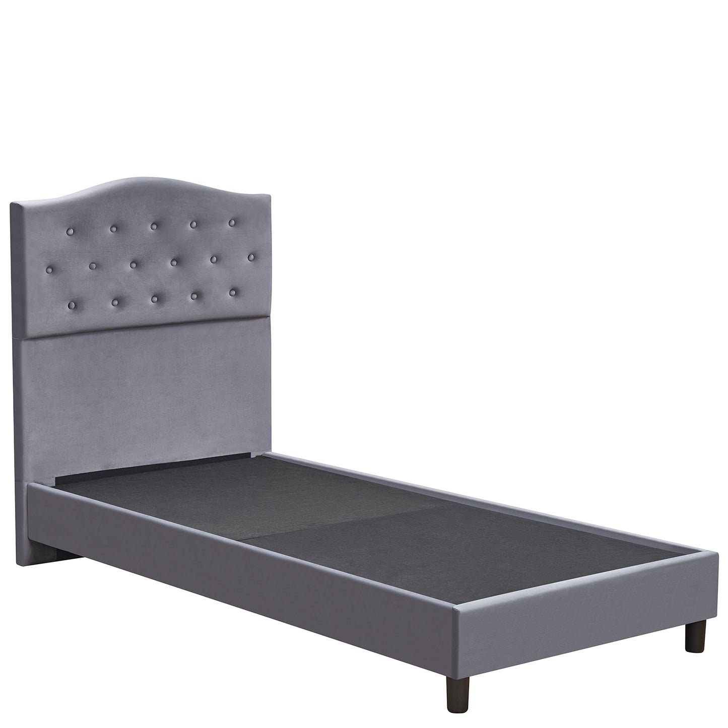 Κρεβάτι Μονό ArteLibre JUNIPER Γκρι Ύφασμα Για Στρώμα 90x200cm - Hippiehome.gr