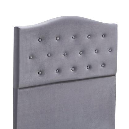 Κρεβάτι Μονό ArteLibre JUNIPER Γκρι Ύφασμα Για Στρώμα 90x200cm - Hippiehome.gr