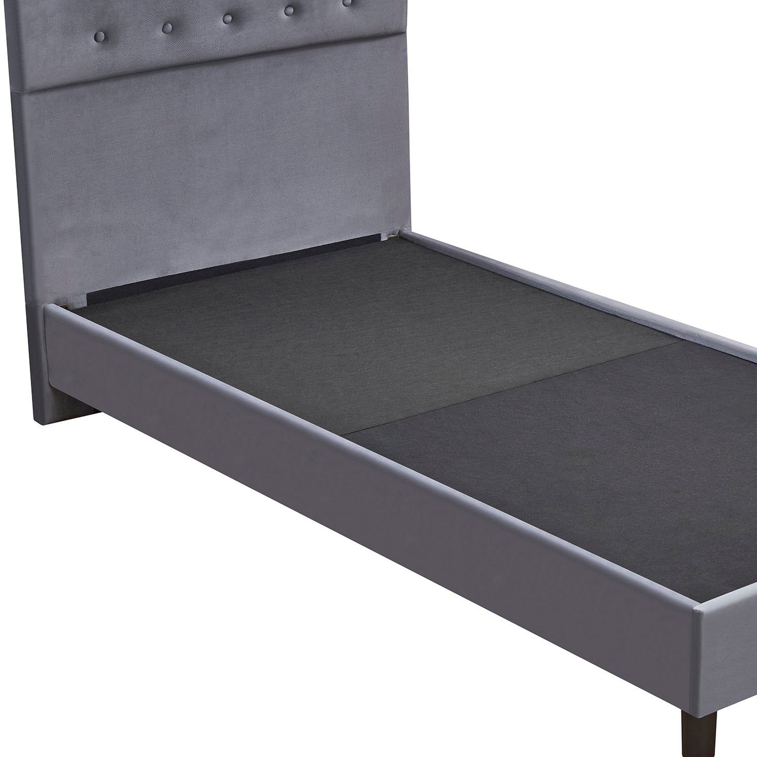 Κρεβάτι Μονό ArteLibre JUNIPER Γκρι Ύφασμα Για Στρώμα 90x200cm - Hippiehome.gr