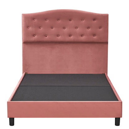 Κρεβάτι Ημίδιπλο ArteLibre JUNIPER Σάπιο Μήλο Ύφασμα Για Στρώμα 120x200cm - Hippiehome.gr