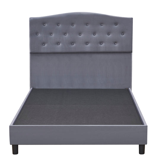 Κρεβάτι Ημίδιπλο ArteLibre JUNIPER Γκρι Ύφασμα Για Στρώμα 120x200cm - Hippiehome.gr