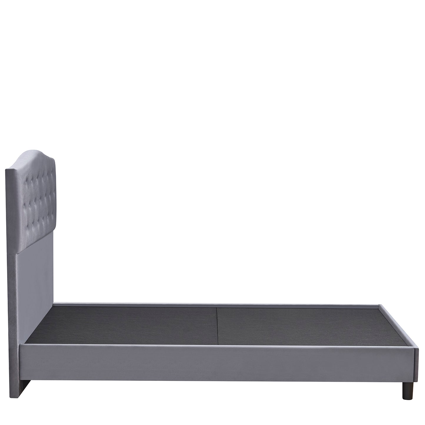 Κρεβάτι Ημίδιπλο ArteLibre JUNIPER Γκρι Ύφασμα Για Στρώμα 120x200cm - Hippiehome.gr