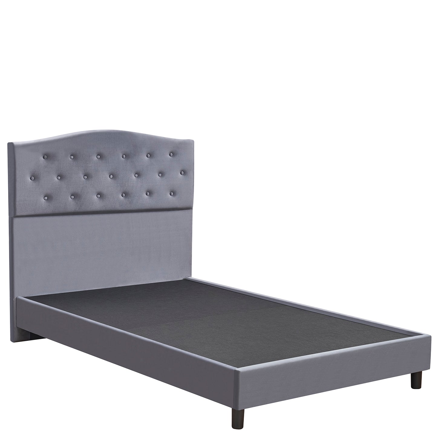 Κρεβάτι Ημίδιπλο ArteLibre JUNIPER Γκρι Ύφασμα Για Στρώμα 120x200cm - Hippiehome.gr