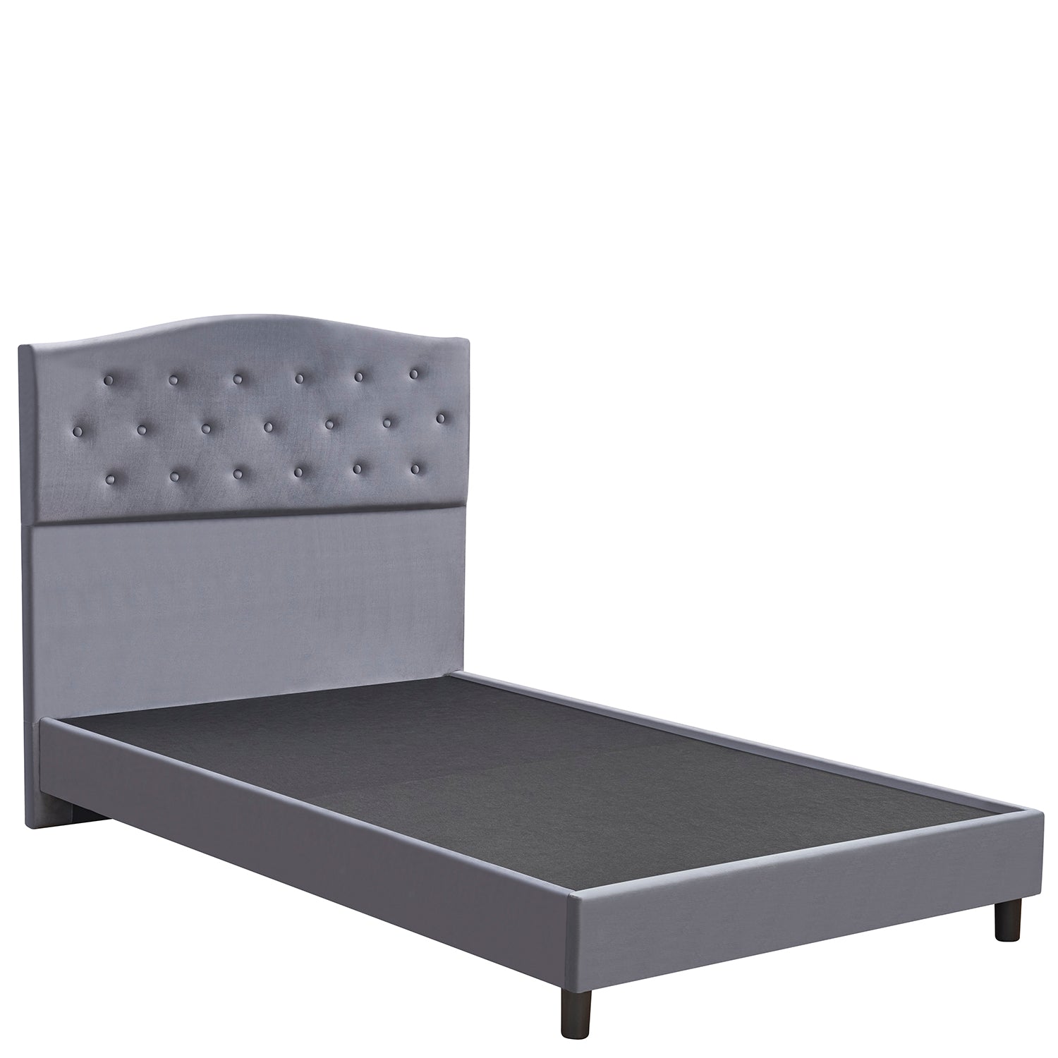 Κρεβάτι Ημίδιπλο ArteLibre JUNIPER Γκρι Ύφασμα Για Στρώμα 120x200cm - Hippiehome.gr