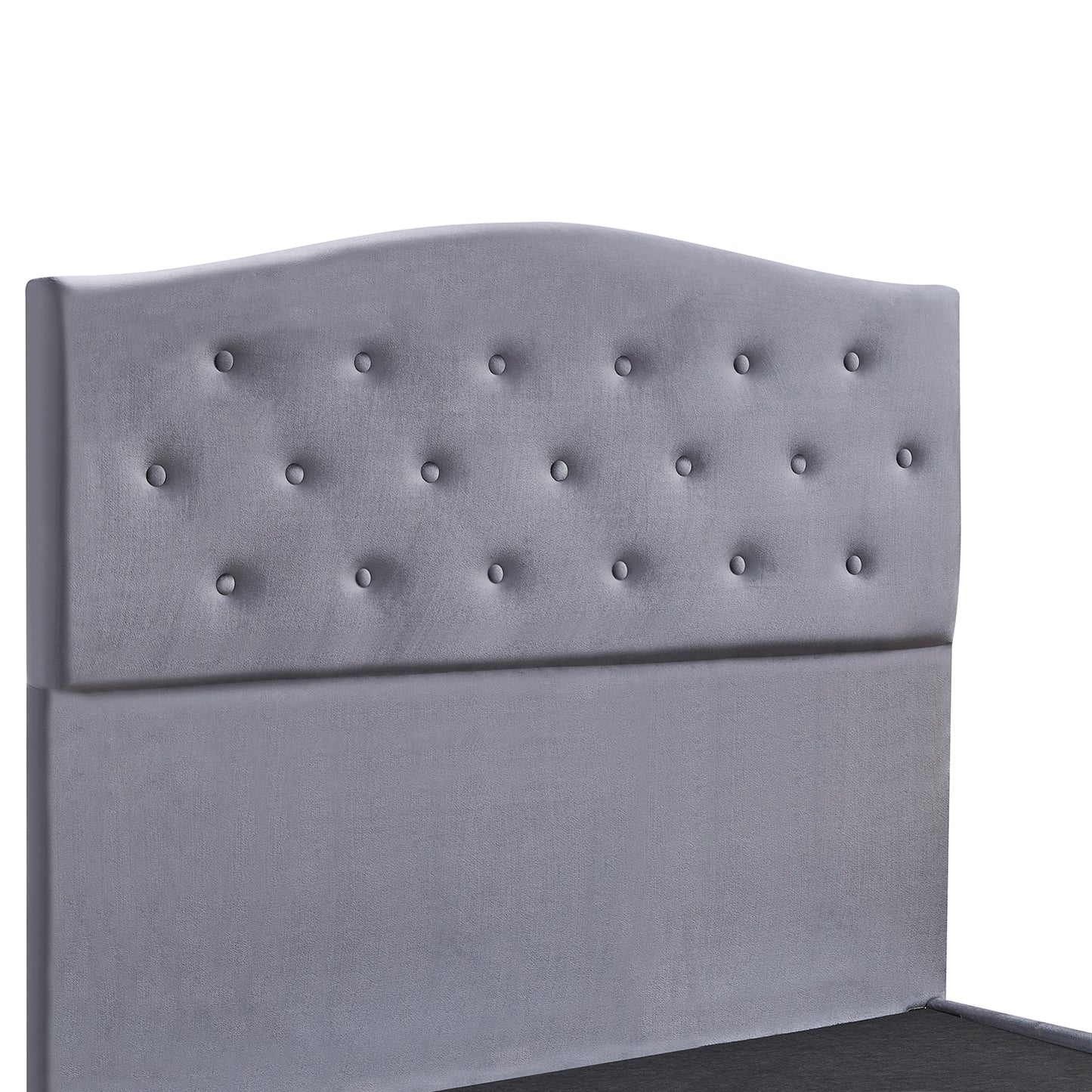 Κρεβάτι Ημίδιπλο ArteLibre JUNIPER Γκρι Ύφασμα Για Στρώμα 120x200cm - Hippiehome.gr