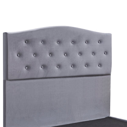 Κρεβάτι Ημίδιπλο ArteLibre JUNIPER Γκρι Ύφασμα Για Στρώμα 120x200cm - Hippiehome.gr