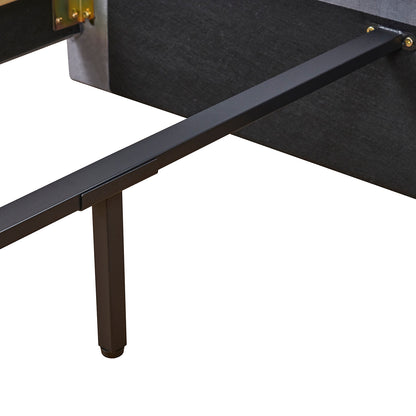 Κρεβάτι Ημίδιπλο ArteLibre JUNIPER Γκρι Ύφασμα Για Στρώμα 120x200cm - Hippiehome.gr