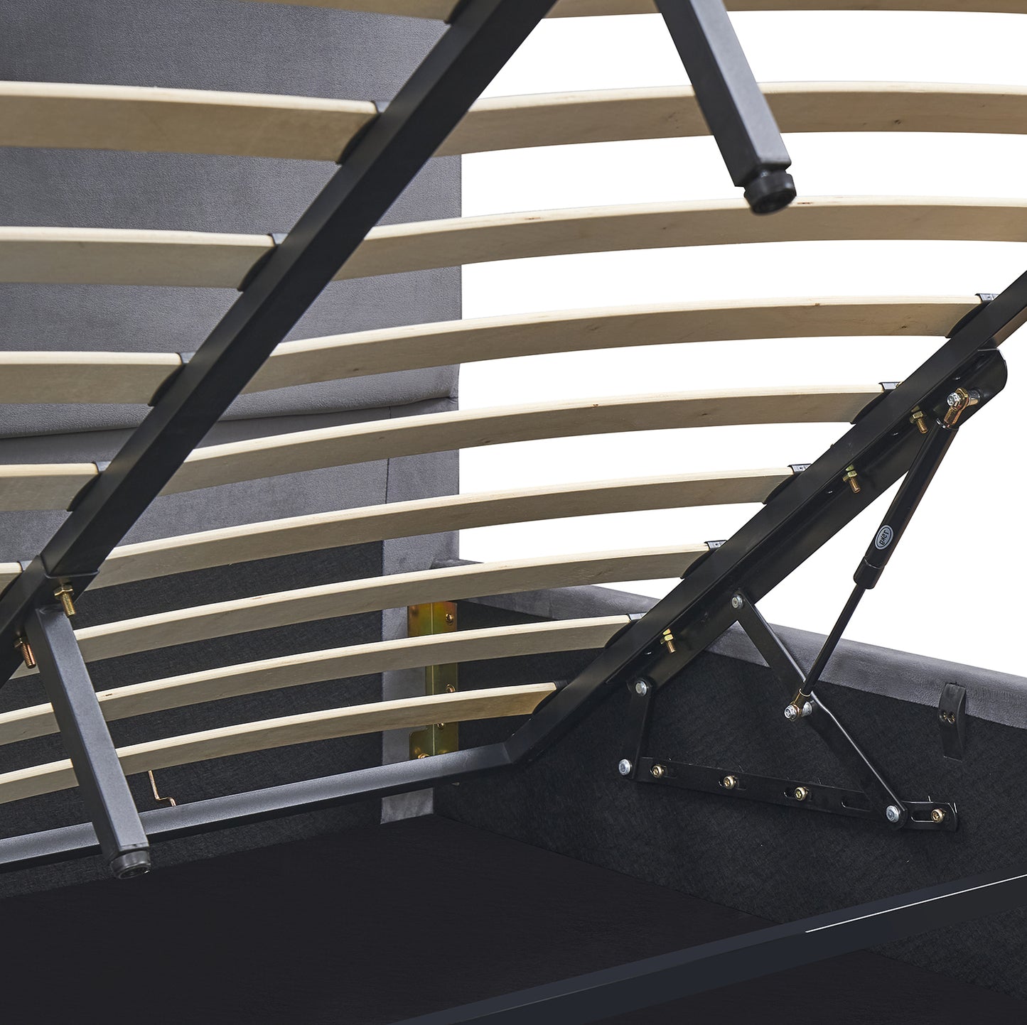 Κρεβάτι Υπέρδιπλο ArteLibre YUMA Γκρι Ύφασμα Για Στρώμα 160x200cm - Hippiehome.gr