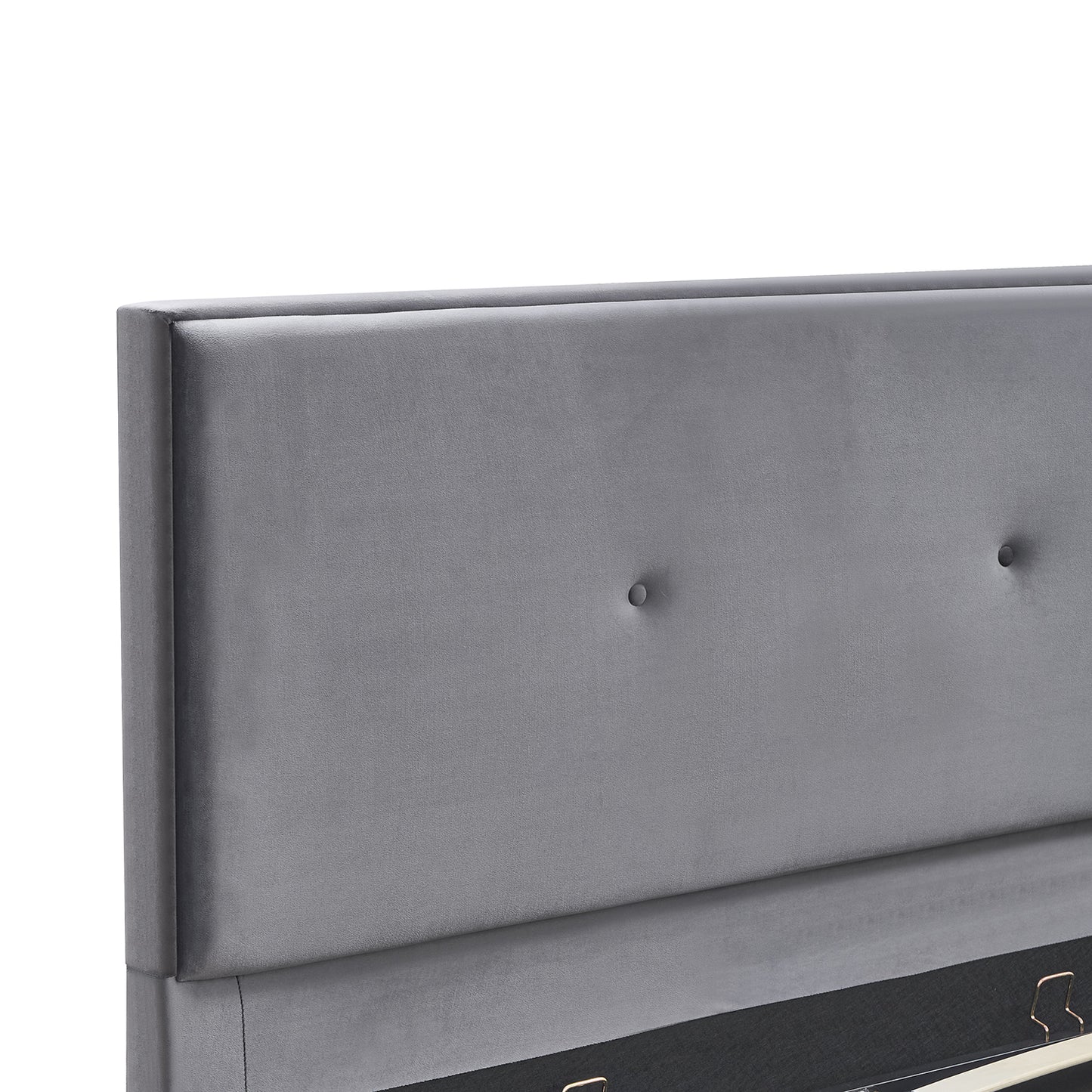 Κρεβάτι Υπέρδιπλο ArteLibre YUMA Γκρι Ύφασμα Για Στρώμα 160x200cm - Hippiehome.gr