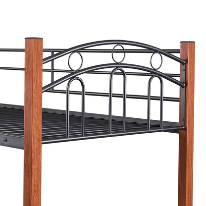 Κουκέτα ArteLibre KETCHUM Μαύρο/Καρυδί Για Στρώμα 90x190cm - Hippiehome.gr