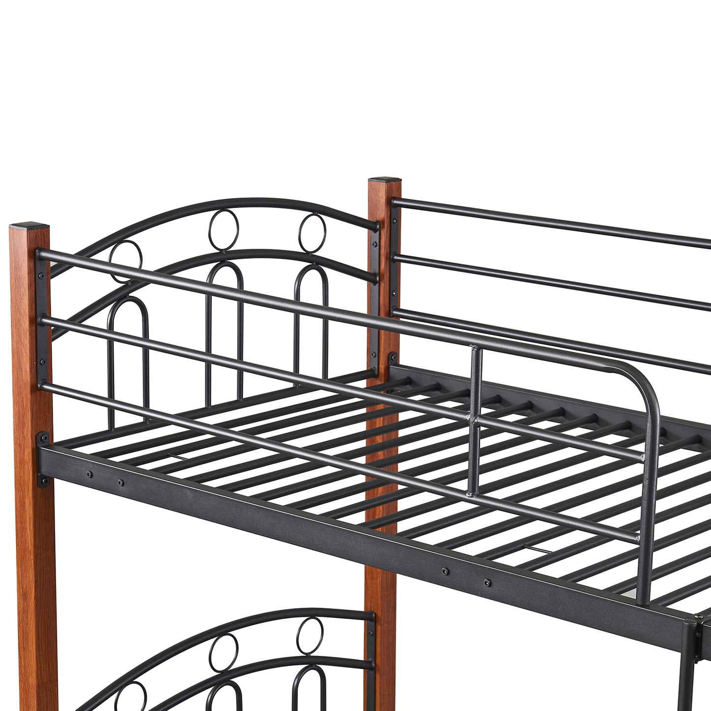 Κουκέτα ArteLibre KETCHUM Μαύρο/Καρυδί Για Στρώμα 90x190cm - Hippiehome.gr