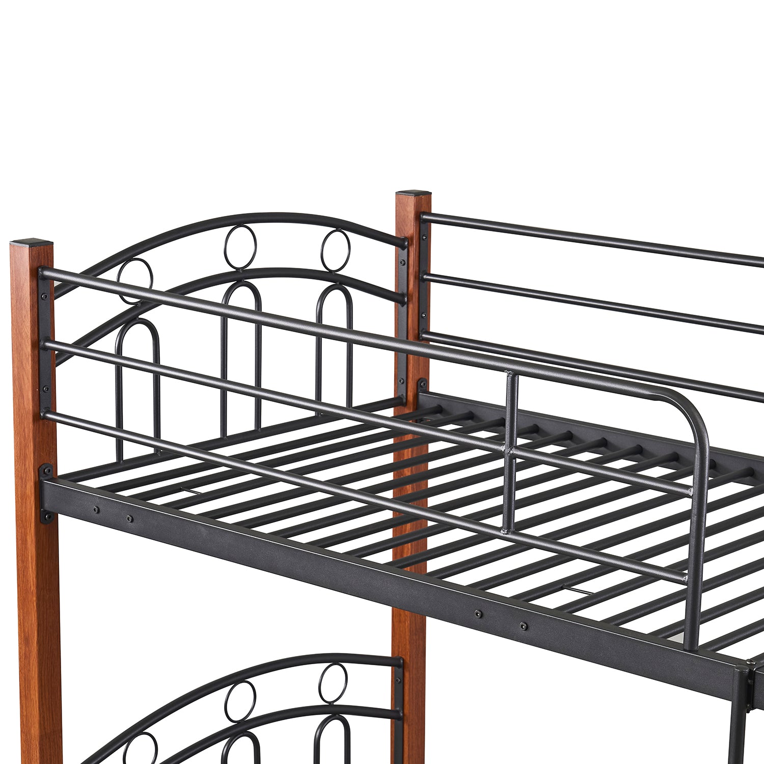 Κουκέτα ArteLibre KETCHUM Μαύρο/Καρυδί Για Στρώμα 90x190cm - Hippiehome.gr