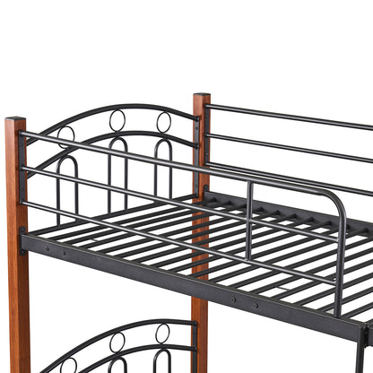 Κουκέτα ArteLibre KETCHUM Μαύρο/Καρυδί Για Στρώμα 90x190cm - Hippiehome.gr