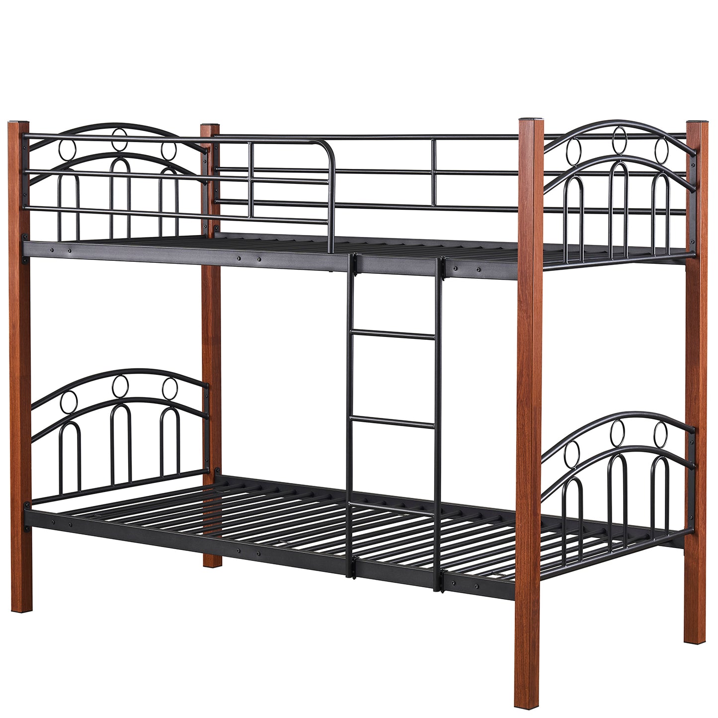 Κουκέτα ArteLibre KETCHUM Μαύρο/Καρυδί Για Στρώμα 90x190cm - Hippiehome.gr