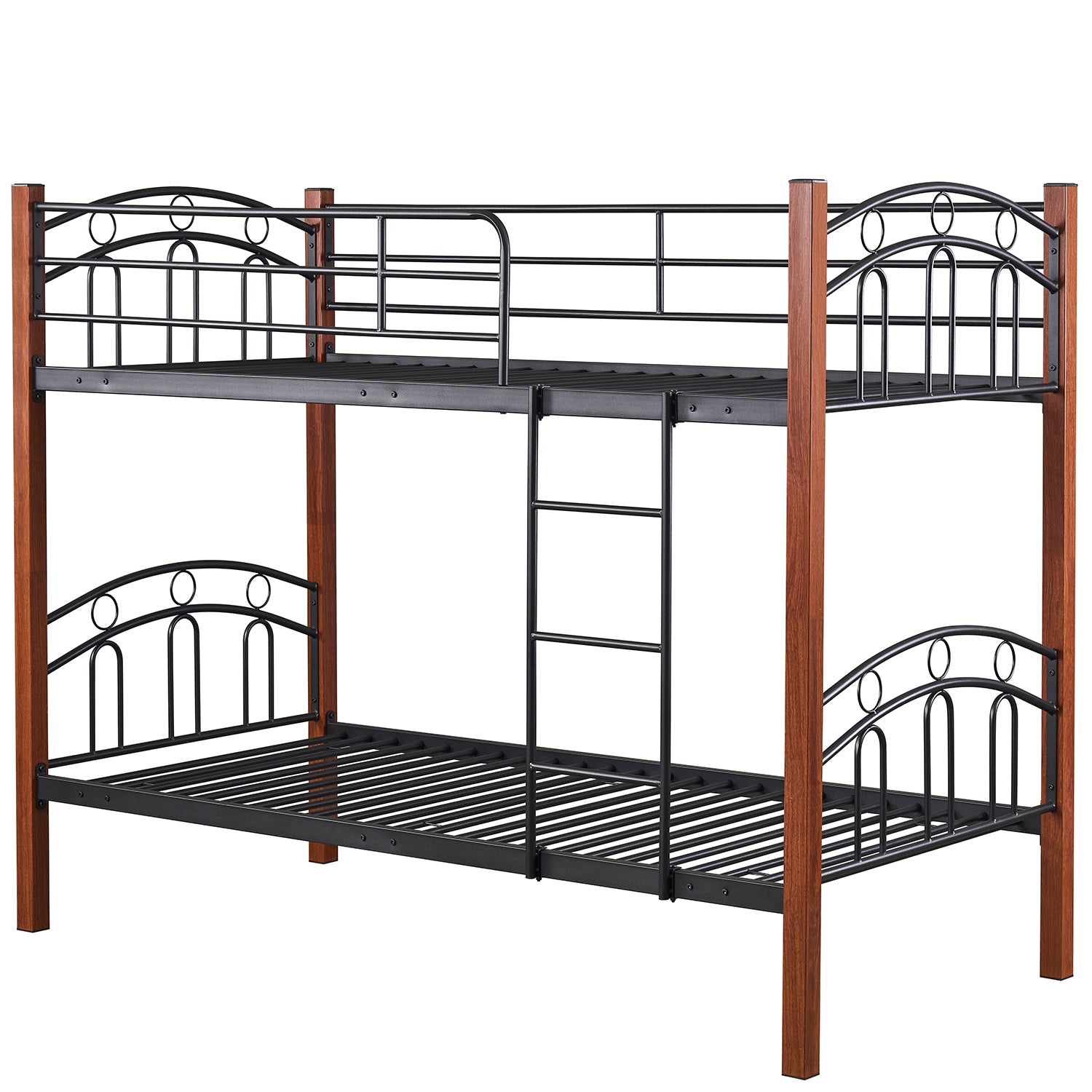 Κουκέτα ArteLibre KETCHUM Μαύρο/Καρυδί Για Στρώμα 90x190cm - Hippiehome.gr