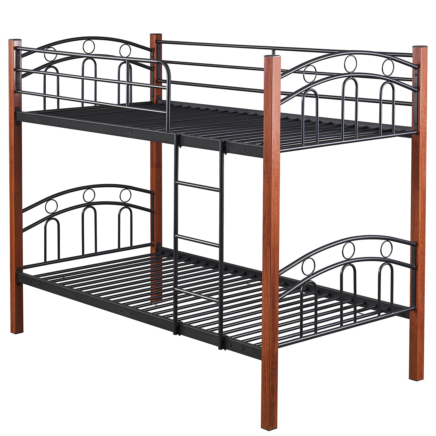 Κουκέτα ArteLibre KETCHUM Μαύρο/Καρυδί Για Στρώμα 90x190cm - Hippiehome.gr