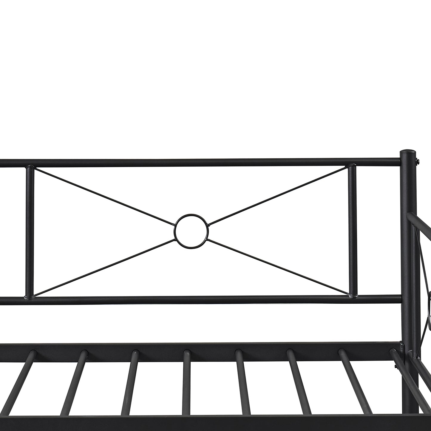 Καναπές Κρεβάτι ArteLibre CIMARRON Μαύρο Μέταλλο Για Στρώμα 90x190cm - Hippiehome.gr