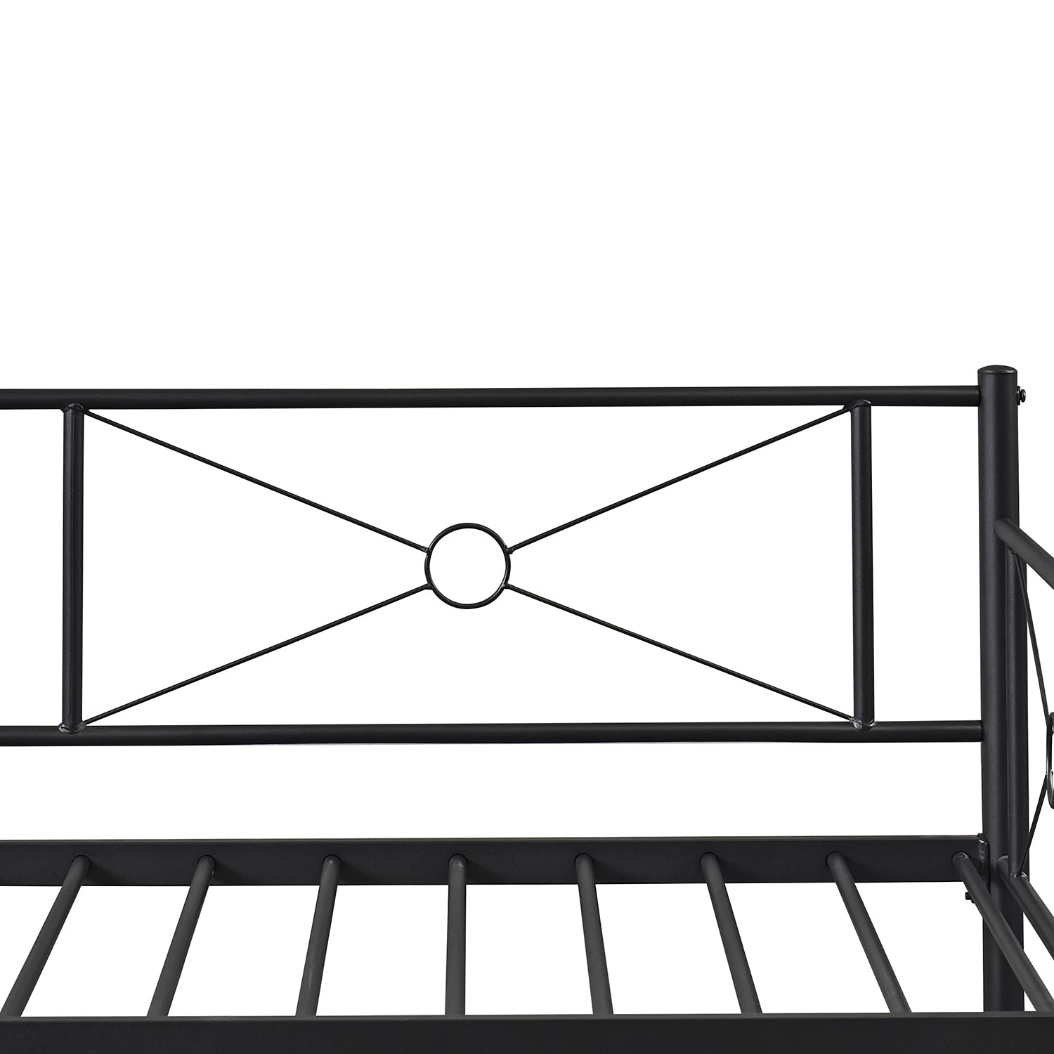 Καναπές Κρεβάτι ArteLibre CIMARRON Μαύρο Μέταλλο Για Στρώμα 90x190cm - Hippiehome.gr