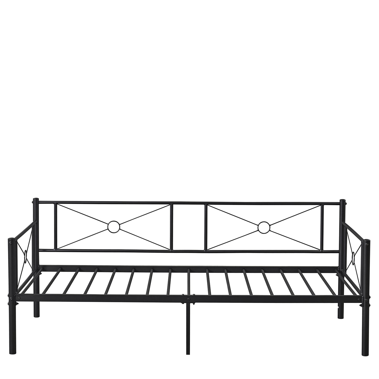 Καναπές Κρεβάτι ArteLibre CIMARRON Μαύρο Μέταλλο Για Στρώμα 90x190cm - Hippiehome.gr