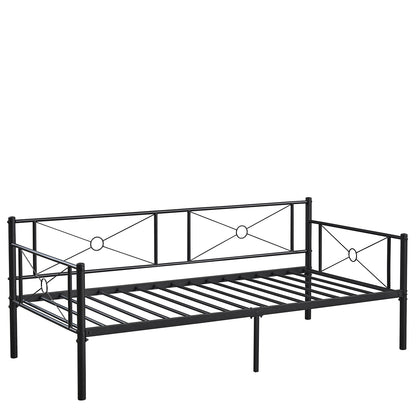 Καναπές Κρεβάτι ArteLibre CIMARRON Μαύρο Μέταλλο Για Στρώμα 90x190cm - Hippiehome.gr