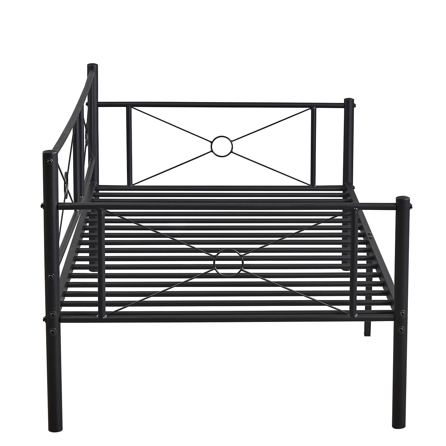 Καναπές Κρεβάτι ArteLibre CIMARRON Μαύρο Μέταλλο Για Στρώμα 90x190cm - Hippiehome.gr