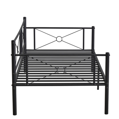 Καναπές Κρεβάτι ArteLibre CIMARRON Μαύρο Μέταλλο Για Στρώμα 90x190cm - Hippiehome.gr